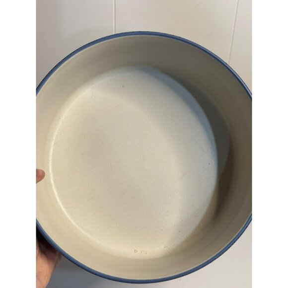 VTG Pfaltzgraff Yorktowne 4"x8.75" Casserole Dish Blue Cream Stoneware USA Made - Picture 4 of 7